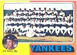 1975 Topps Baseball Cards      611     New York Yankees CL/Bill Virdon